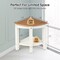 Corner Shower Bench Stool with Storage Shelf for Shaving Legs